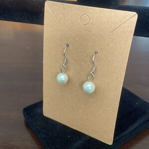 Pearl and Silver Fashion Earrings